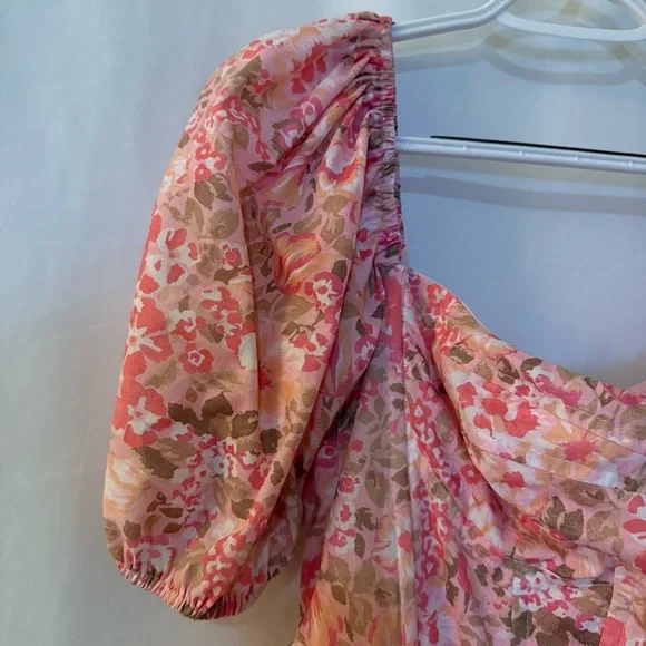 SHOWPO Phorchia Mini Floral Puff Sleeve Corset Dress Size 6 - Picture 11 of 16